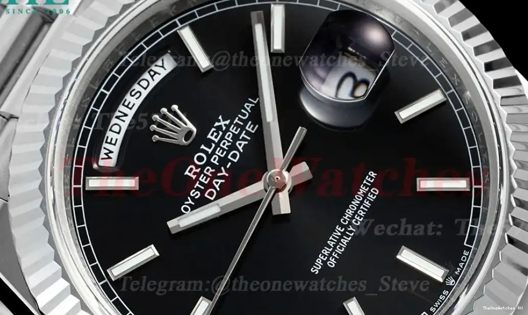 228239 Weight) SS DayDate SS Stk VR3255 Black V4 40mm JDF (Gain 0427